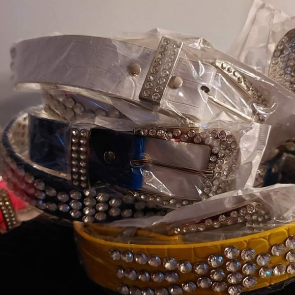 Rhinestone Studded Belts - Picture 2 of 5